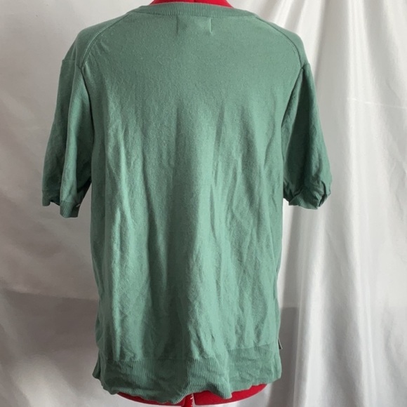 SM130 Kersh Green Puff Sleeve Relaxed Tee - Picture 3 of 5